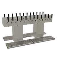 Glastender Double-Sided 24-Faucet Glycol-Cooled Countertop Draft Dispensing Tower