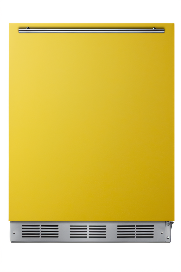 Product image #1 for Summit Appliance 24-Inch ADA Height Undercounter Refrigerator-Freezer with Saffron Gold Door