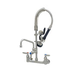 Thumbnail image #1 for T&S Brass EverSteel SMPK-8WLN-06 8" Wall-Mount Stainless Steel Pre-Rinse Unit with 1.15 GPM Spray Valve, 6" Swing Nozzle and 24" Hose