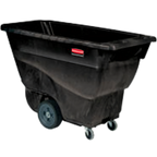 Thumbnail image #1 for Rubbermaid Commercial Products FG9T1300BLA Structural Foam Tilt Truck Trash Cart, 1/2 Cubic Yard, 450 lb. Capacity, Black