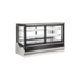 Thumbnail image #1 for Omcan RE-CN-325B 60-Inch Square Countertop Refrigerated Self-Service Display Case with Front and Rear Glass Doors, Black