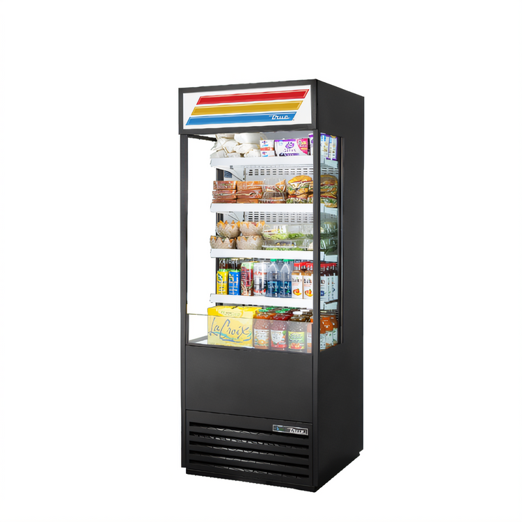Product image #1 for True 30-Inch Wide Glass-Sided Vertical Air Curtain Merchandiser Refrigerator with 4 Shelves
