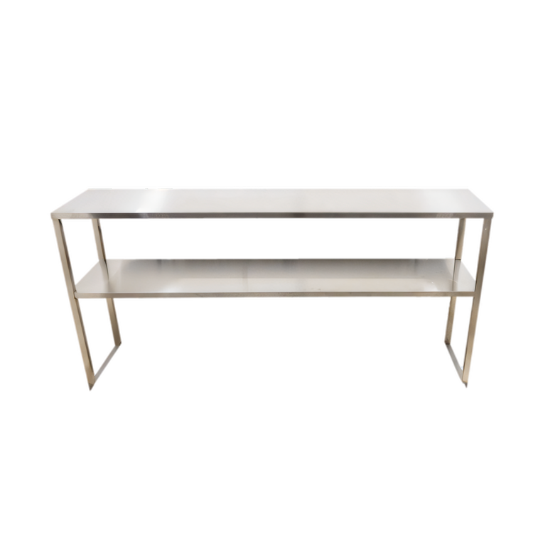 Product image #1 for Omcan Double-Tier Stainless Steel Overshelf for Prep Table #50042