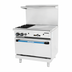 Thumbnail image #1 for Heavy Duty 36-Inch Natural Gas Restaurant Range with 2 Open Burners, 24-Inch Right-Side Griddle, and Standard Oven
