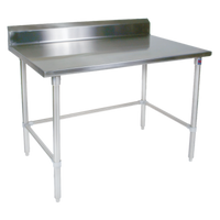 John Boos Stallion 30 x 24 Inch Stainless Steel Work Table with 5-Inch Backsplash and Galvanized Base