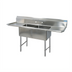 Thumbnail image #1 for BK Resources 68-Inch Freestanding 2-Compartment 18/304 Stainless Steel Sink with Left & Right Drainboards