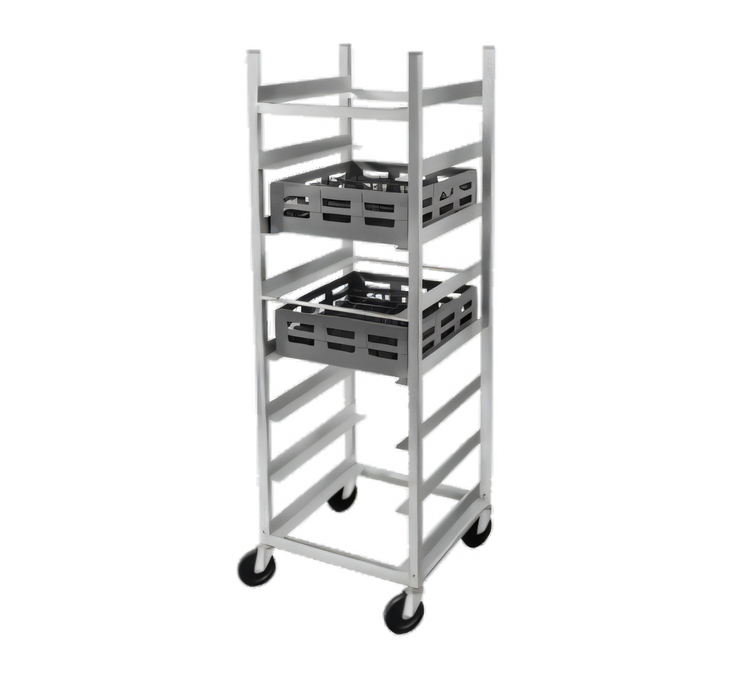 Product image #1 for Mobile Aluminum Glass Rack Dolly with 10-Rack Capacity