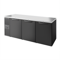 True Premier Bar Pass-Thru Three-Section Back Bar Cooler, 84-Inch, 6 Solid Doors