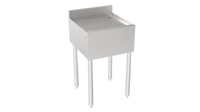 Krowne Silver Series 18-Inch Freestanding Underbar Stainless Steel Drainboard