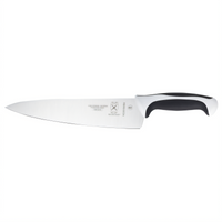 Mercer Culinary Millennia Colors 10-Inch Stamped High-Carbon Japanese Steel Chef's Knife with White Non-Slip Handle