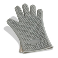 Crestware 11-Inch Heat-Resistant Silicone Dishwashing Glove, Gray
