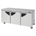 Thumbnail image #1 for Turbo Air Super Deluxe Series 72-5/8-Inch Wide Three-Section Undercounter Refrigerator, Self-Contained Rear-Mount
