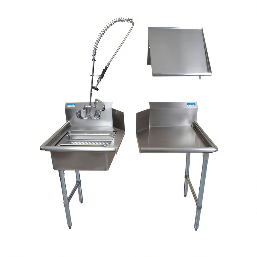 Product image #1 for BK Resources 26-Inch Left-to-Right Straight Dish Table Kit, 304 Stainless Steel