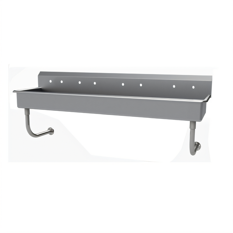 Product image #1 for Advance Tabco 80-Inch Wall-Mounted Multiwash Hand Sink with 4 Faucet Hole Sets