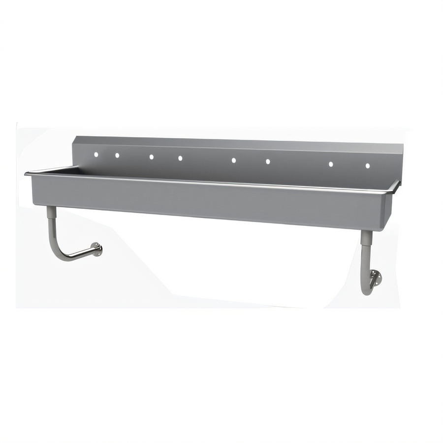 Product image #1 for Advance Tabco 80-Inch Wall-Mounted Multiwash Hand Sink with 4 Faucet Hole Sets