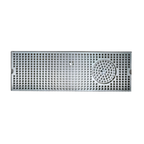 Thumbnail image #1 for Micro Matic USA DP-120D-20GR Surface-Mount Stainless Steel Drip Tray Trough with Integral Glass Rinser, 20 x 5 Inches