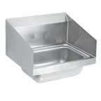 Thumbnail image #1 for Vollrath 1410CS Wall-Mounted Stainless Steel Hand Sink with Splash Guard Sides and Strainer, 17 x 15 Inches