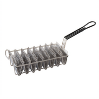 Winco Rectangular Nickel-Plated Taco Basket for 8 Six-Inch Shells