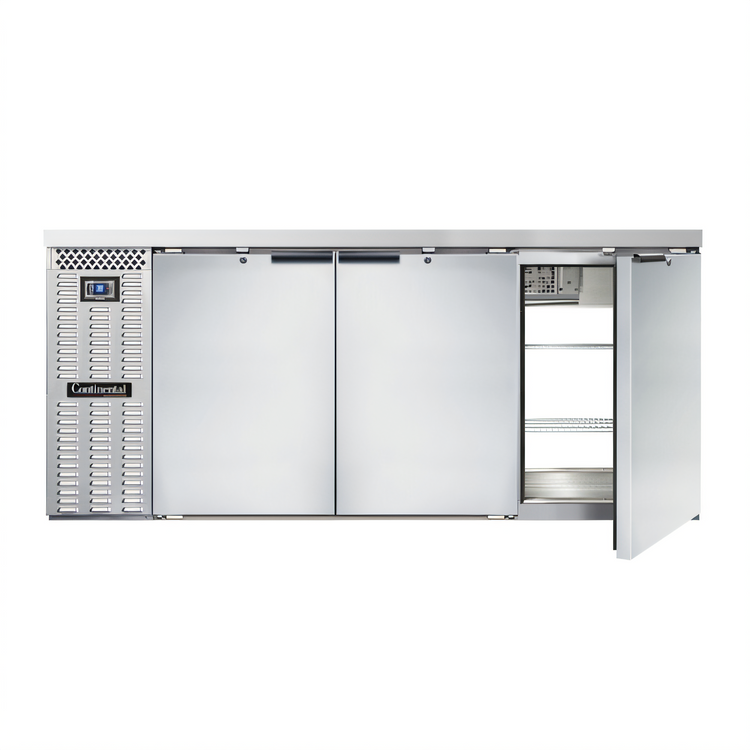 Product image #1 for Continental Refrigerator BB79SNSSPT 79" Shallow Depth Pass-Thru Back Bar Cooler