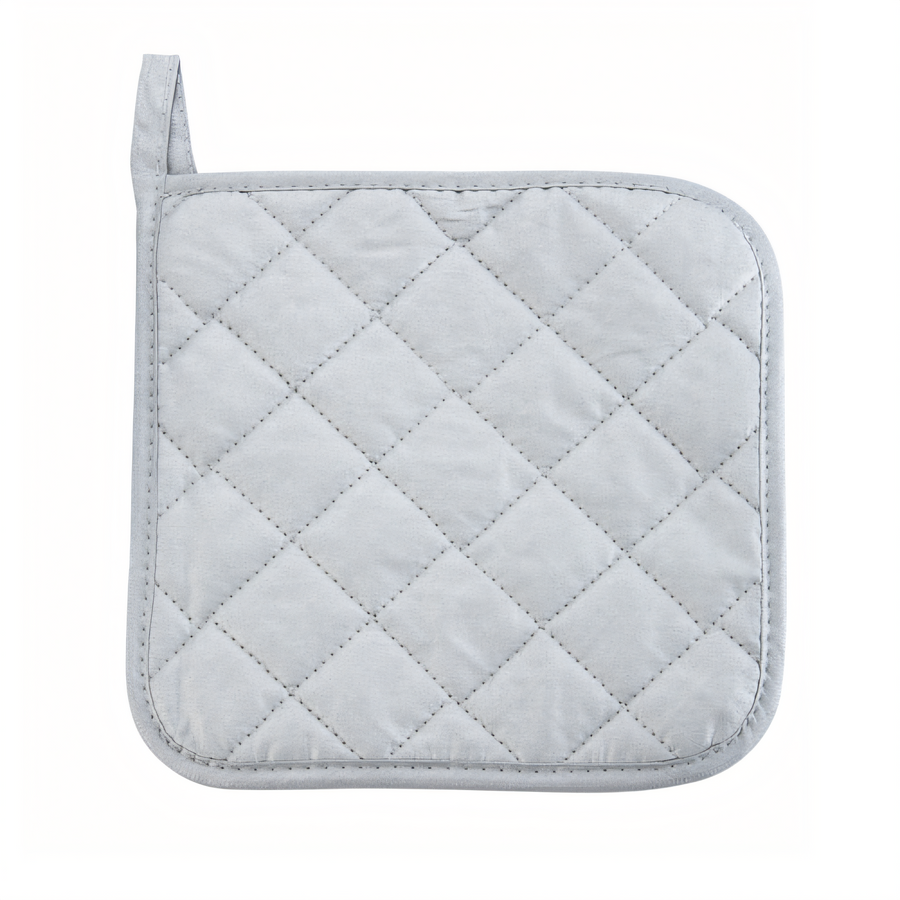 Product image #1 for Winco 8 x 8 Inch Square Silicone-Coated Cotton Pot Holder, Silver