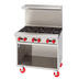 Thumbnail image #1 for American Range Green Flame 36-Inch Commercial Gas Range with 6 Open Burners and Storage Cabinet Base
