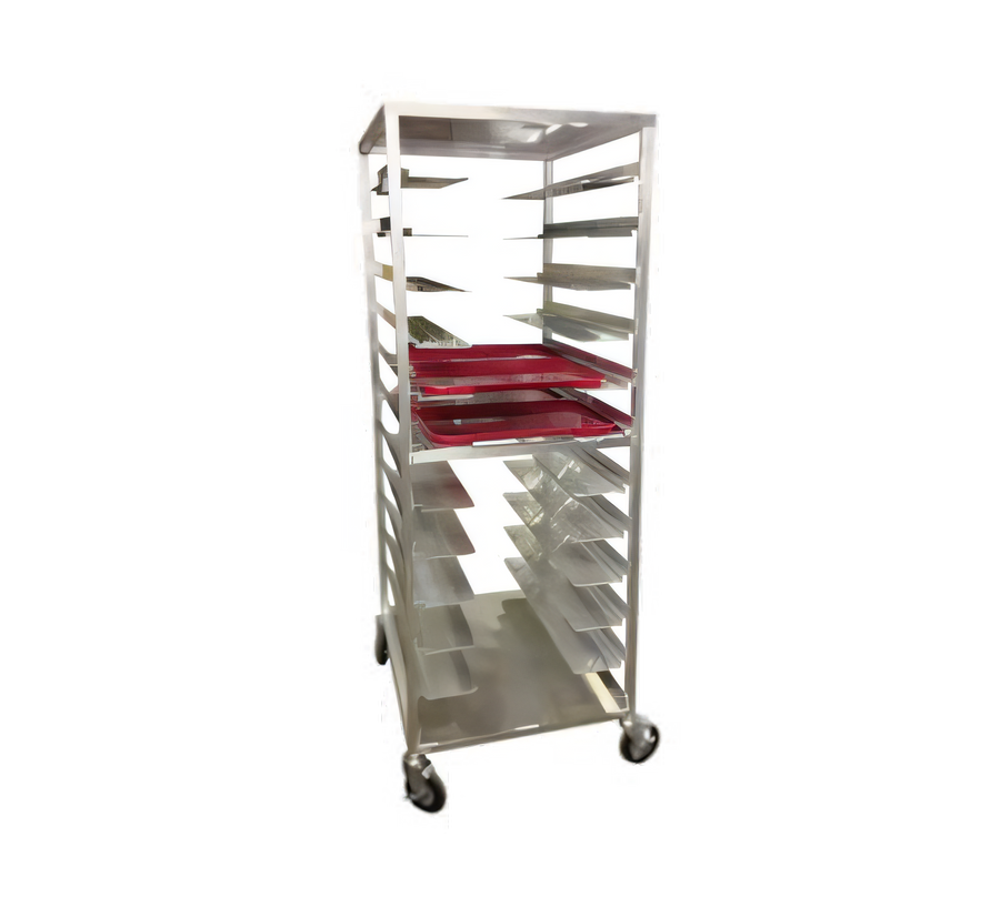 Product image #1 for Aluminum Room Service Meal Delivery Cart for Patient Trays, 24-Tray Capacity