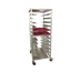Thumbnail image #1 for Aluminum Room Service Meal Delivery Cart for Patient Trays, 24-Tray Capacity