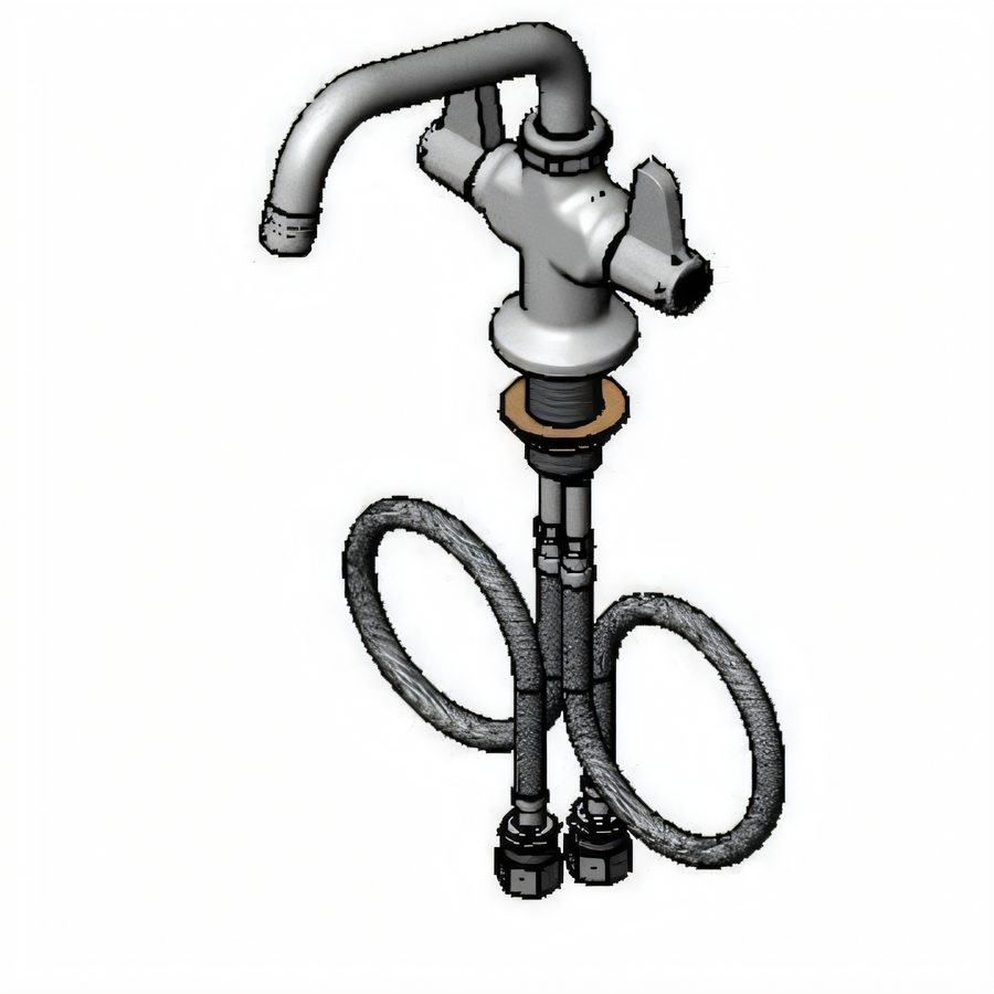Product image #1 for equip Single-Hole Deck-Mount Mixing Faucet with 6-Inch Swing Nozzle and Ceramic Cartridges
