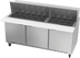 Thumbnail image #1 for Beverage-Air 72-Inch Three-Section Mega Top Refrigerated Prep Table with 30-Pan Opening