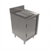 Thumbnail image #1 for BK Resources UBC-1821HL Freestanding Stainless Steel Underbar Cabinet with Hinged Door and Lock, 18-Inch Drainboard Top, 4-Inch Riser
