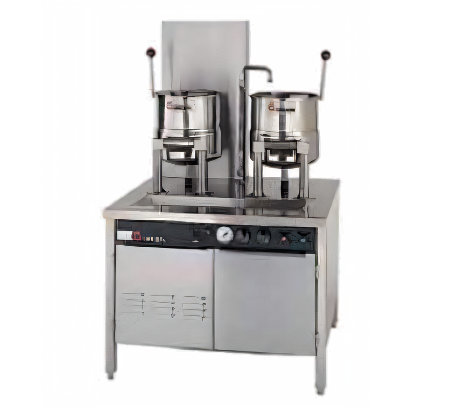 Product image #1 for Groen Electric Kettle Cabinet Assembly with 3 Hand-Tilt 20-Quart Kettles