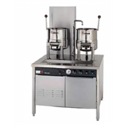 Groen Electric Kettle Cabinet Assembly with 3 Hand-Tilt 20-Quart Kettles