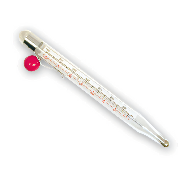 Product image #1 for 8-Inch Deep Fry/Candy Red Ball Thermometer with Adjustable Clip