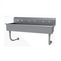 Advance Tabco Wall Mounted 3-Person Multiwash Hand Sink, 60 Inch Wide