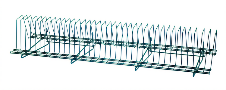 Product image #1 for Quantum Store Grid Tray Drying Rack, 46-1/2 Inch W x 14 Inch D x 11-1/4 Inch H, Green Epoxy Antimicrobial Finish