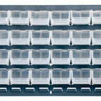 Thumbnail image #1 for Quantum QLP-3619-220-32CL Wall-Mounted Louvered Panel Starter Unit with 32 Clear Bins, 36 x 8 x 19 Inches