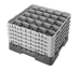 Thumbnail image #2 for Cambro Camrack® Full-Size Low-Profile 25-Compartment Brown Glass Rack with 5 Extenders