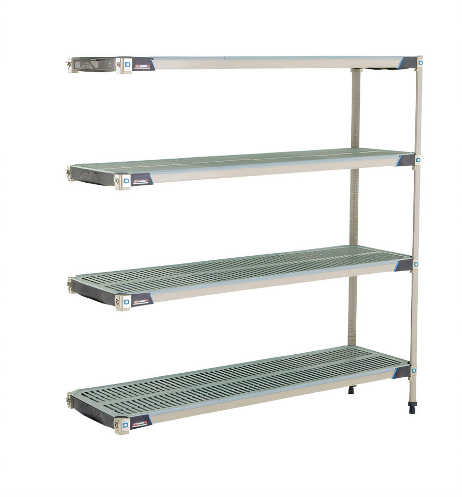 Product image #1 for MetroMax i 60 Inch Wide x 18 Inch Deep x 63 Inch High Add-On Polymer Shelving Unit, 4 Shelves