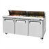 Thumbnail image #1 for Turbo Air M3 72-5/8-Inch 3-Section Sandwich/Salad Prep Table with Rear-Mount Self-Contained Refrigeration