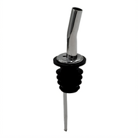 Spill-Stop Chrome-Plated Prime Flo Medium-Speed Liquor Pourer with Poly-Kork, 4.75 Inch