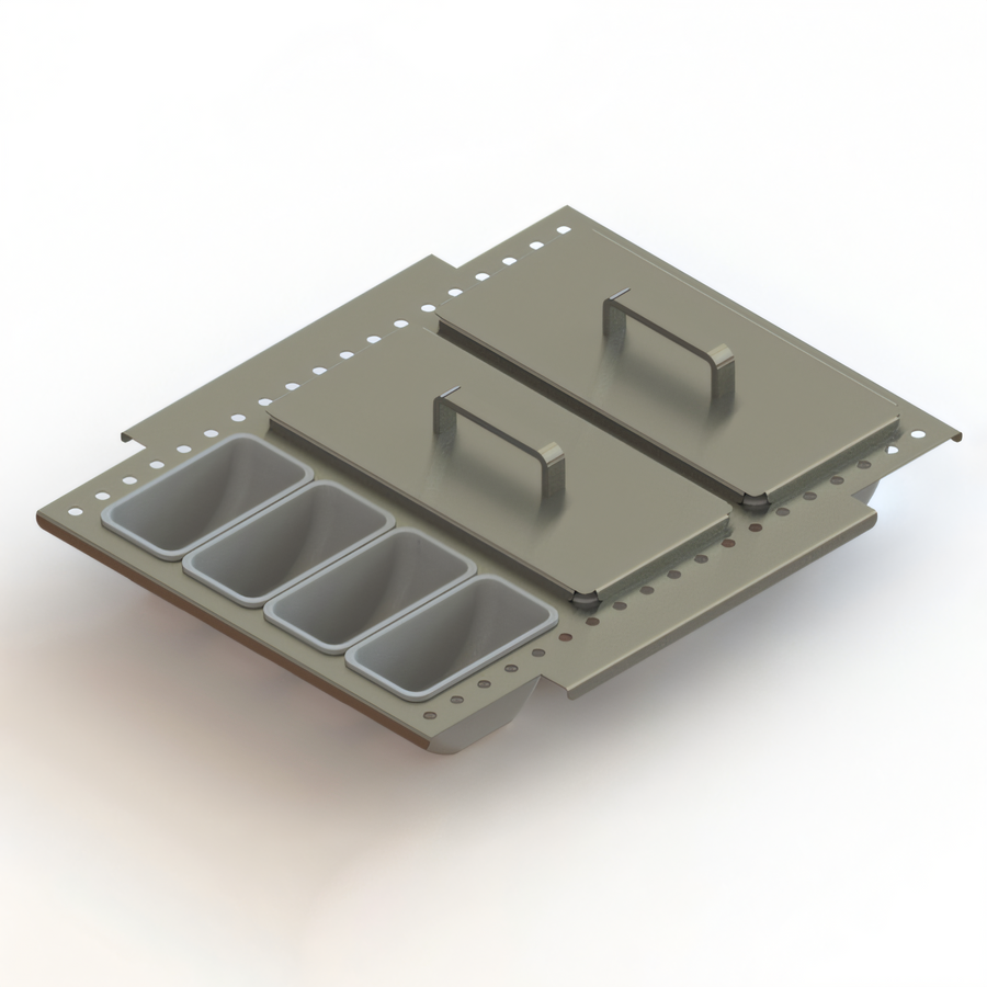 Product image #1 for Glastender Full-Size Condiment Drawer Insert for 18-Inch Door Opening Low-Profile Cooler, 12-Cup
