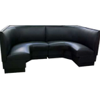 Thumbnail image #1 for ATSMFG ATS AT&S-AHC-W36-VS GR8 William Half Circle Booth, single, 48" x 90" x 48" long x 36" high, V-Shape back, removable sinuous spring seat with