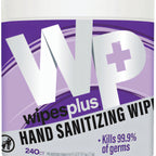 Thumbnail image #1 for CFS Brands WipesPlus® 33884 Hand Sanitizing Wipes, Canister, White, 240 Wipes