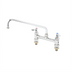 Thumbnail image #1 for 8-Inch Center Deck Mount Mixing Faucet with 12-Inch Swing Nozzle and Lever Handles