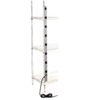Thumbnail image #1 for Metro Super Erecta qwikSLOT CPS48 48-Inch Post-Mounted Power Strip, 15A/125V, Illuminated Switch, 15-Foot Cord