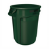 Thumbnail image #1 for Rubbermaid Commercial BRUTE ProSave 32-Gallon Round Trash Container Without Lid, Dark Green
