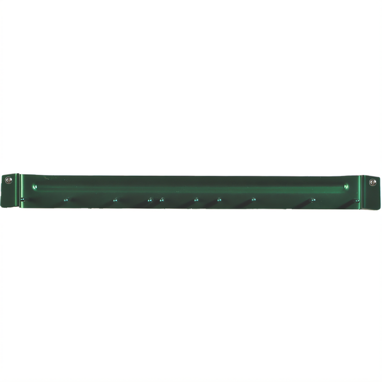 Product image #1 for Sparta® Spectrum® 17-Inch Wall-Mount Aluminum Brush Rack, Green, Holds 10 Drilled-Handle Brushes