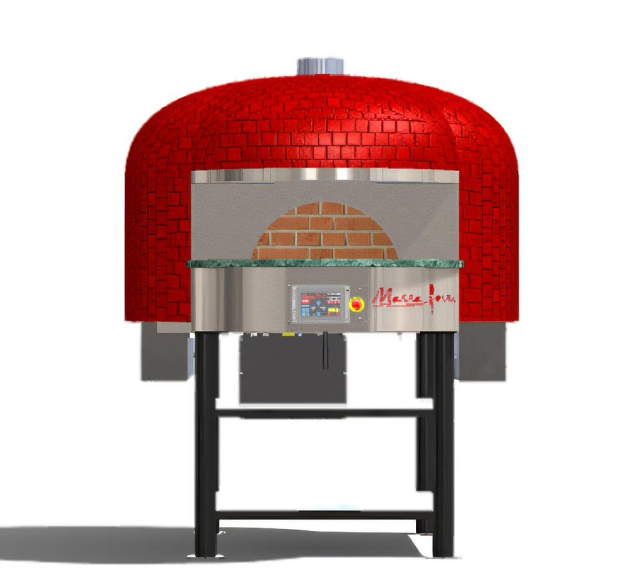 Product image #1 for Marra Forni Neapolitan RT150G Freestanding Rotating Gas-Fired Brick Pizza Oven with 59-Inch Deck