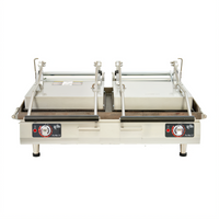 Pro-Max 2.0 28-Inch Countertop Panini Sandwich Grill with Grooved Cast Iron Plates