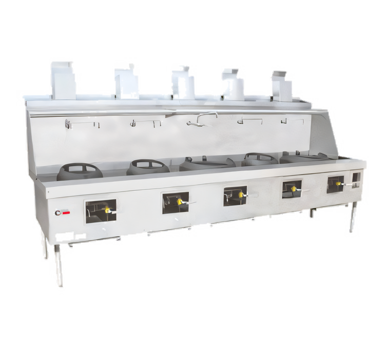 Product image #1 for MasterRange Five-Chamber Gas Wok Range with Flue and Swing Faucets